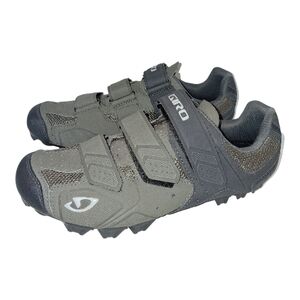 Giro Cycling Shoes with Velcro Straps - Gray and Black